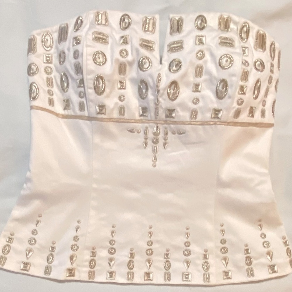 WHITE HOUSE BLACK MARKET Embellished Strapless Bustier